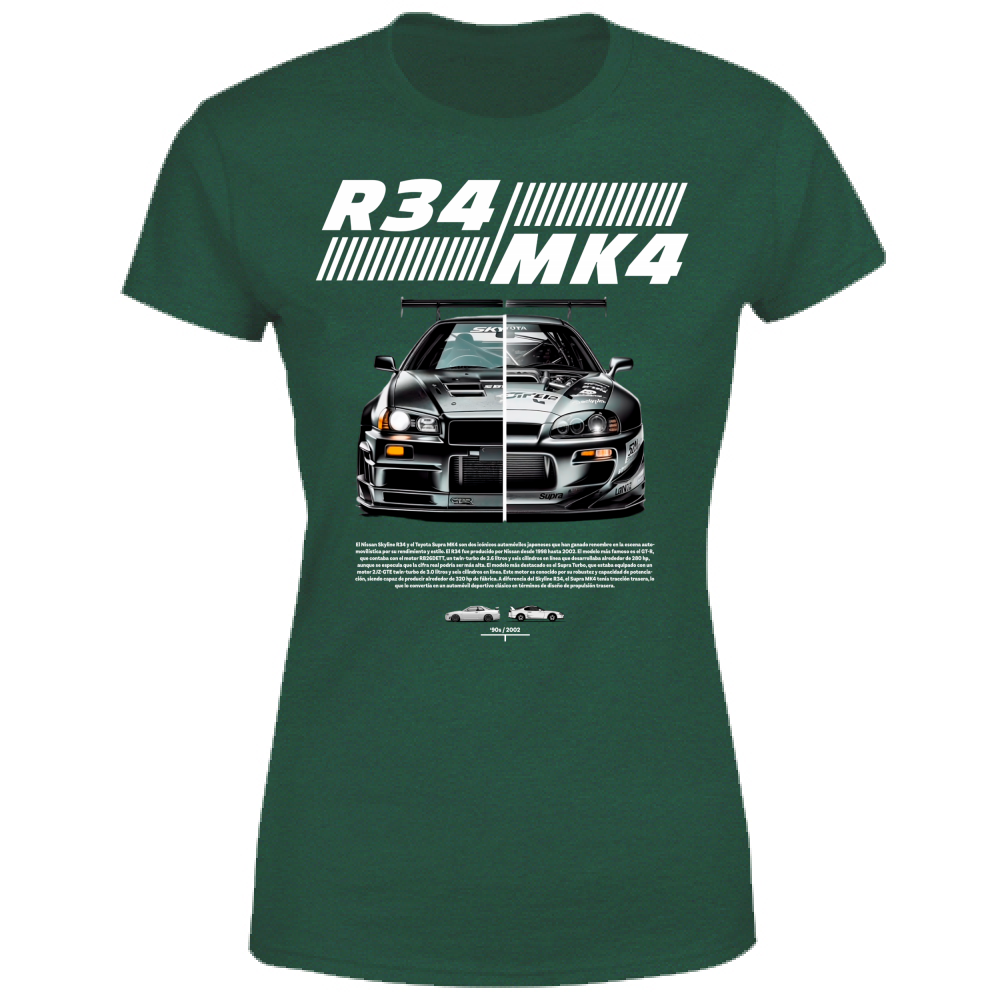 T-Shirt Donna r34-mk4 Supra white