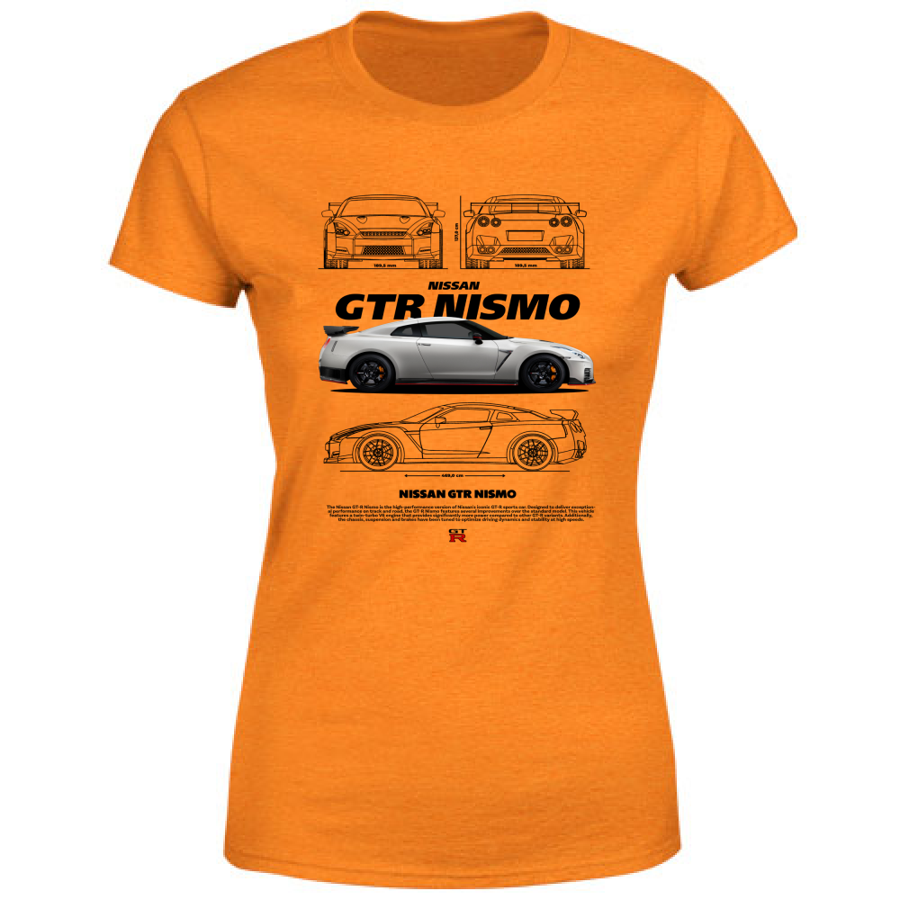 T-Shirt Donna nissan gtr nismo black