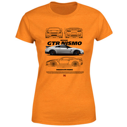 T-Shirt Donna nissan gtr nismo black