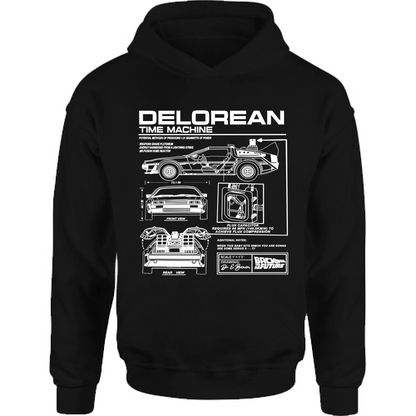 Felpa Bambino con Cappuccio delorean1