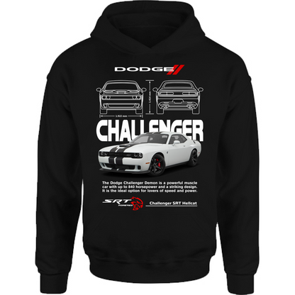 Felpa Bambino con Cappuccio challenger white