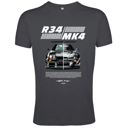 T-Shirt Men Fit r34-mk4 Supra white