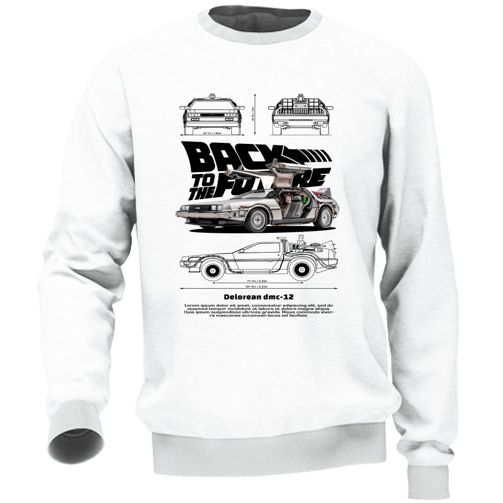 Felpa Unisex delorean black