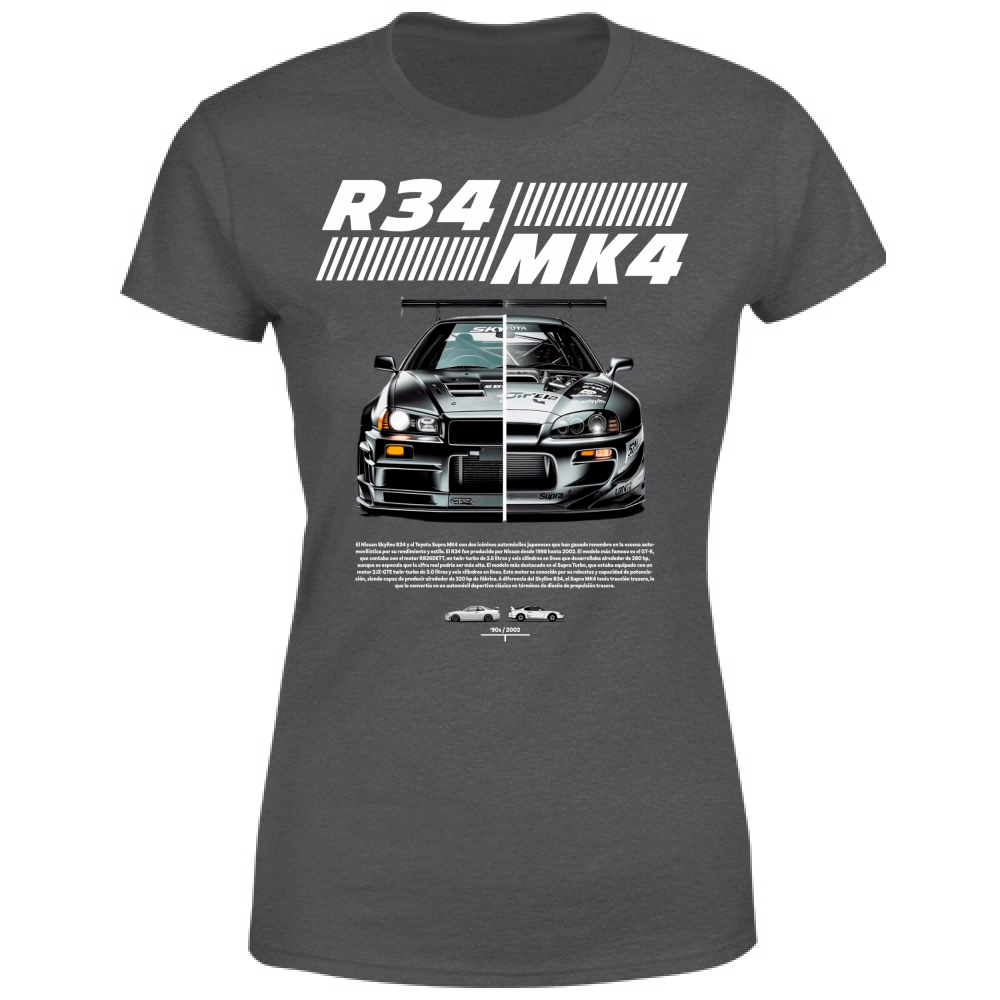 T-Shirt Donna r34-mk4 Supra white