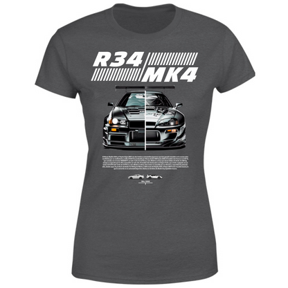 T-Shirt Donna r34-mk4 Supra white