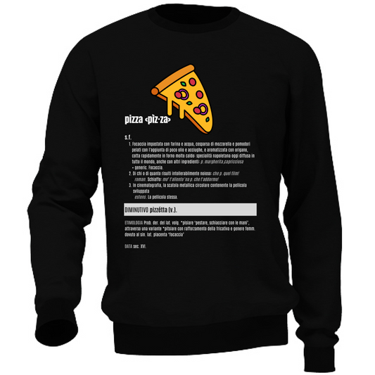 Felpa Unisex pizza white