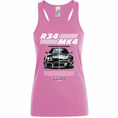 Canotta Donna r34-mk4 Supra white