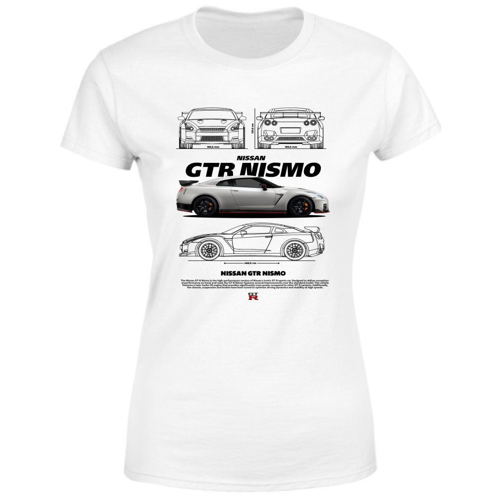T-Shirt Donna nissan gtr nismo black