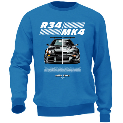 Felpa Unisex r34-mk4 Supra white