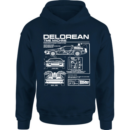 Felpa Bambino con Cappuccio delorean1