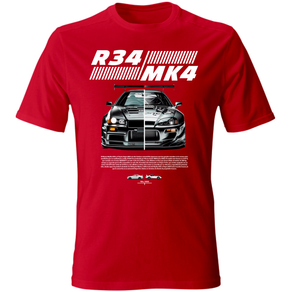 T-Shirt Unisex r34-mk4 Supra white