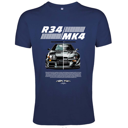 T-Shirt Men Fit r34-mk4 Supra white