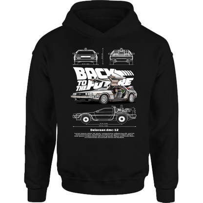 Felpa Bambino con Cappuccio delorean2