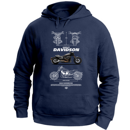 Felpa con Cappuccio Unisex Large harley davidson 1