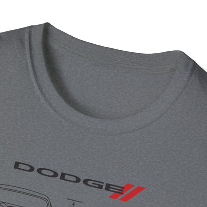 Dodge Challenger Graphic Tee, Car Enthusiast Shirt, Unisex Automotive T-Shirt, Gift for Motorheads, Casual Streetwear