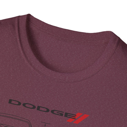 Dodge Challenger Graphic Tee, Car Enthusiast Shirt, Unisex Automotive T-Shirt, Gift for Motorheads, Casual Streetwear