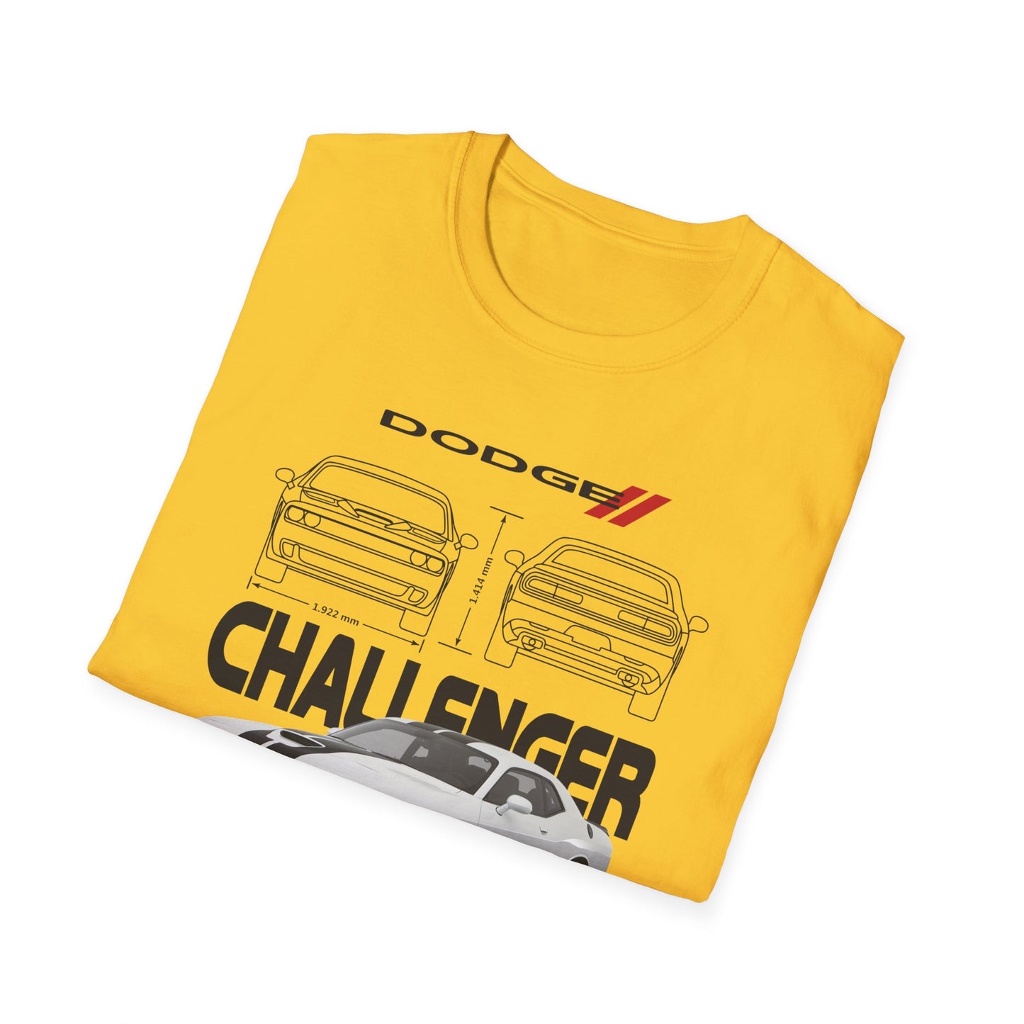 Dodge Challenger Graphic Tee, Car Enthusiast Shirt, Unisex Automotive T-Shirt, Gift for Motorheads, Casual Streetwear
