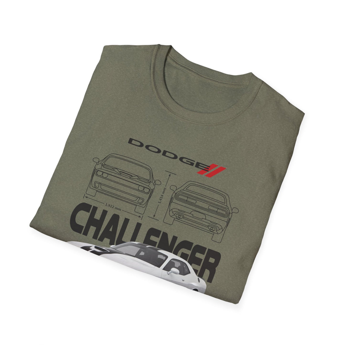 Dodge Challenger Graphic Tee, Car Enthusiast Shirt, Unisex Automotive T-Shirt, Gift for Motorheads, Casual Streetwear
