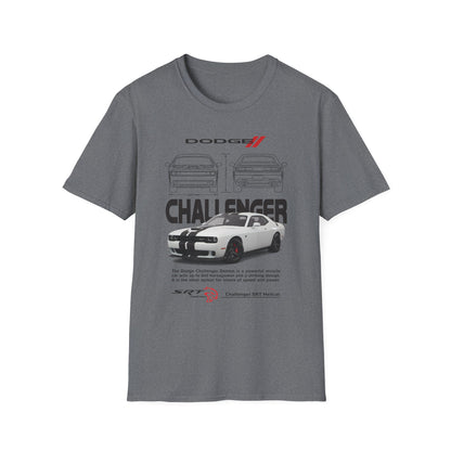 Dodge Challenger Graphic Tee, Car Enthusiast Shirt, Unisex Automotive T-Shirt, Gift for Motorheads, Casual Streetwear