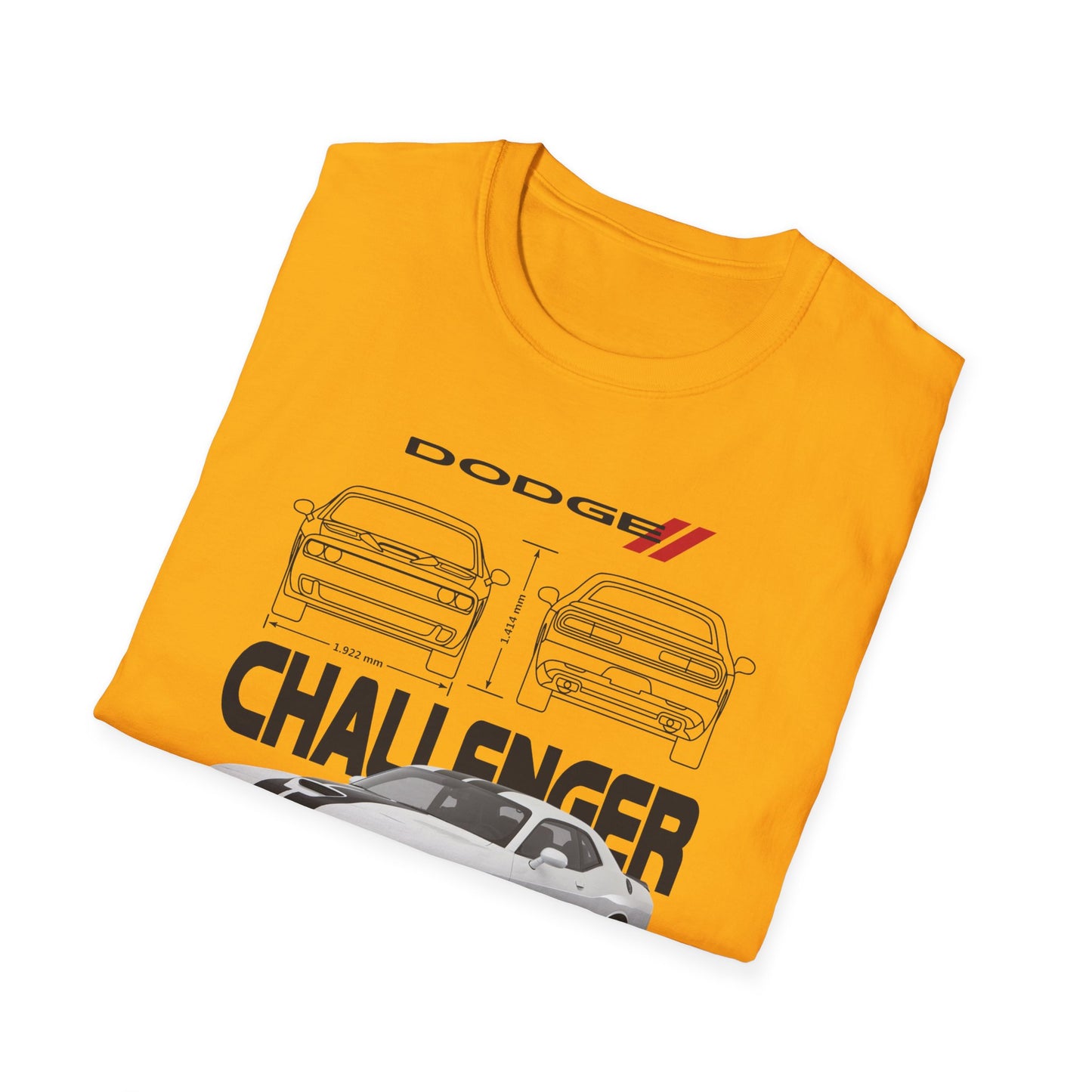 Dodge Challenger Graphic Tee, Car Enthusiast Shirt, Unisex Automotive T-Shirt, Gift for Motorheads, Casual Streetwear
