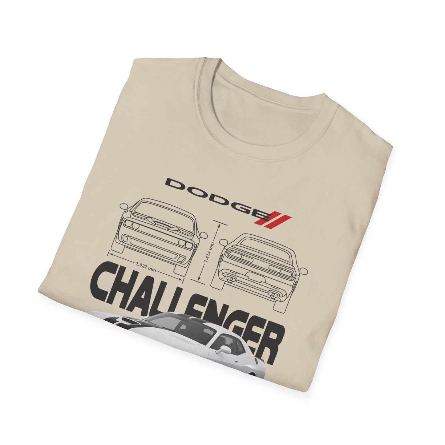 Dodge Challenger Graphic Tee, Car Enthusiast Shirt, Unisex Automotive T-Shirt, Gift for Motorheads, Casual Streetwear